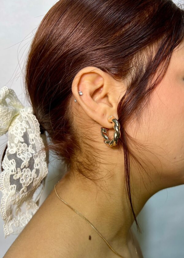 Aretes Trenzados Chunky - Imagen 2